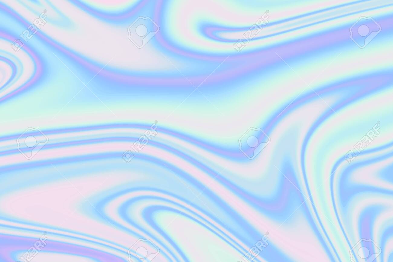 Abstract Holographic Background With Pastel Colors Stock Photo