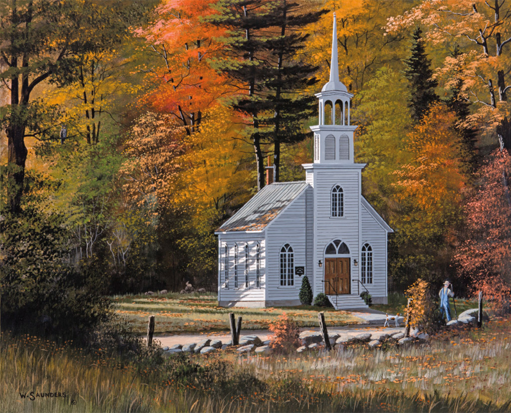 Country Churches Art Lang Wallpaper Desktop Background