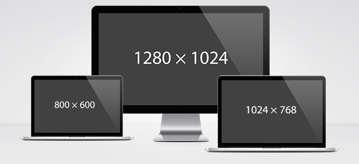 Standard sizes we found best while playing with resolution and