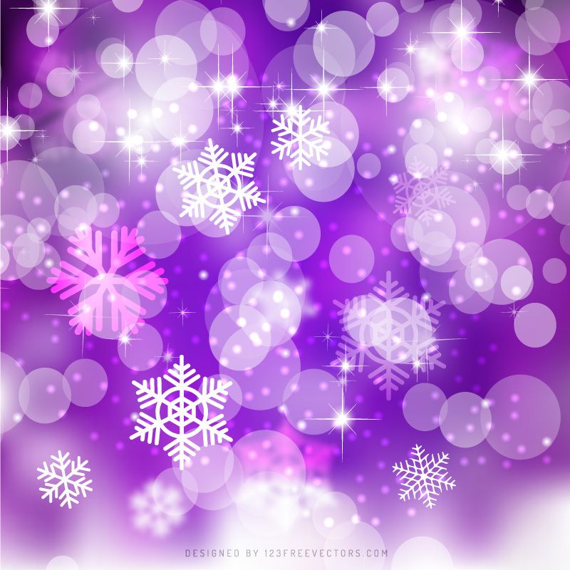 Purple Christmas Bokeh Lights Background
