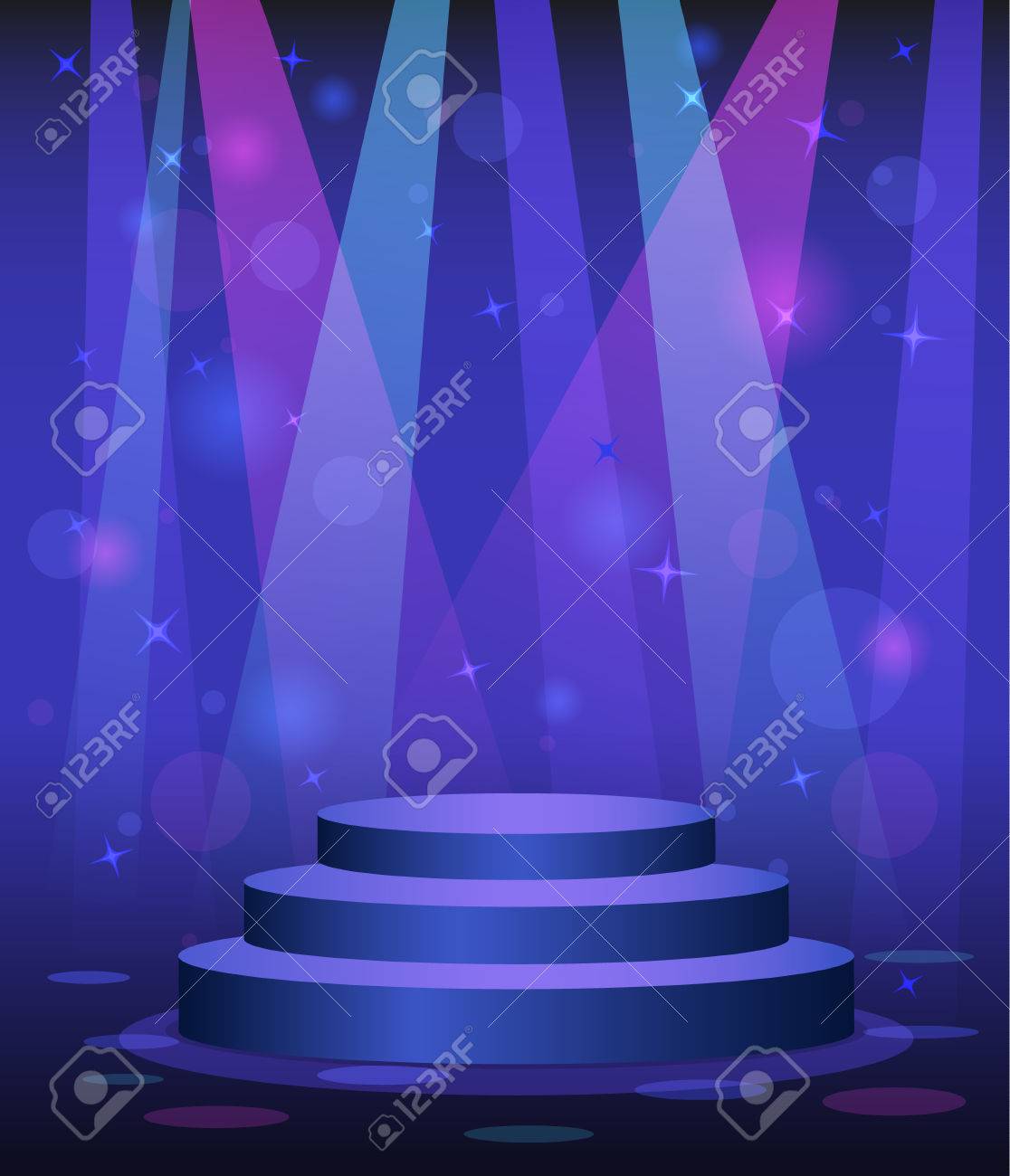 Stage Podium Disco Nightclub Dance Floor Spotlight Light Beams