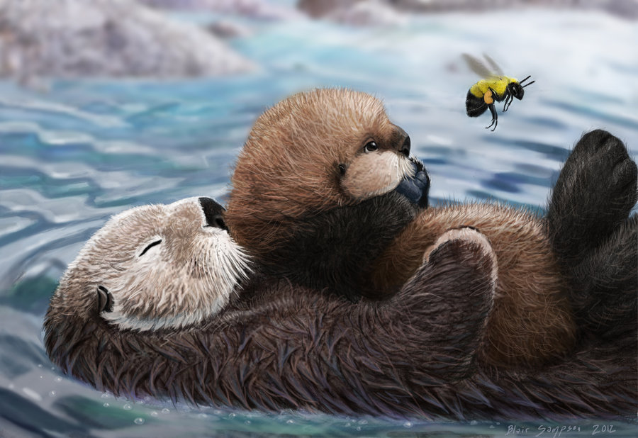 Psithyrus Art Cute Otter Online Puzzle Games On
