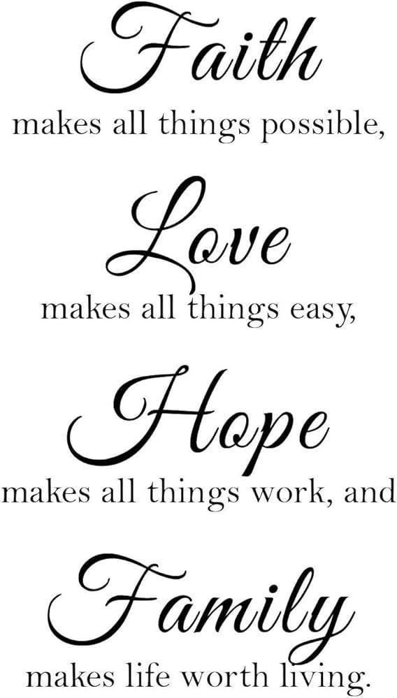 Amazon X Inches Faith Love Hope Quotes Wall