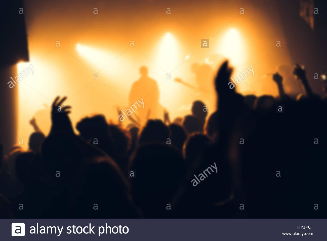 Blur Defocused Concert Crowd As Abstract Background People At