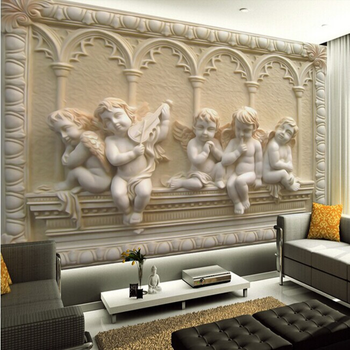 Angels Mural Wallpaper 3d Art Sculpture Full Wall Murals Print Decals
