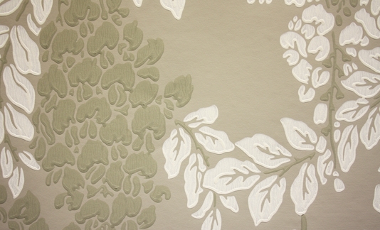 Wisteria Wallpaper A Blossoming Print In White And