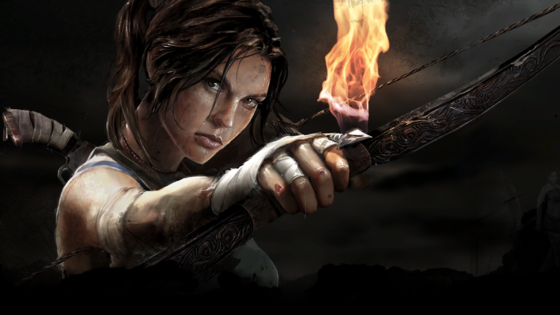 Tomb Raider Lara Croft Bow And Arrow Wallpaper HD