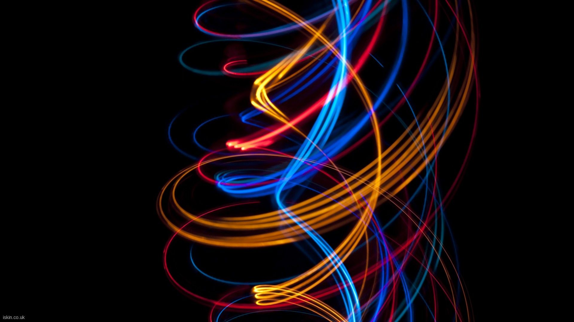 Stream Spiral Light Abstract Background Black Wallpaper HD