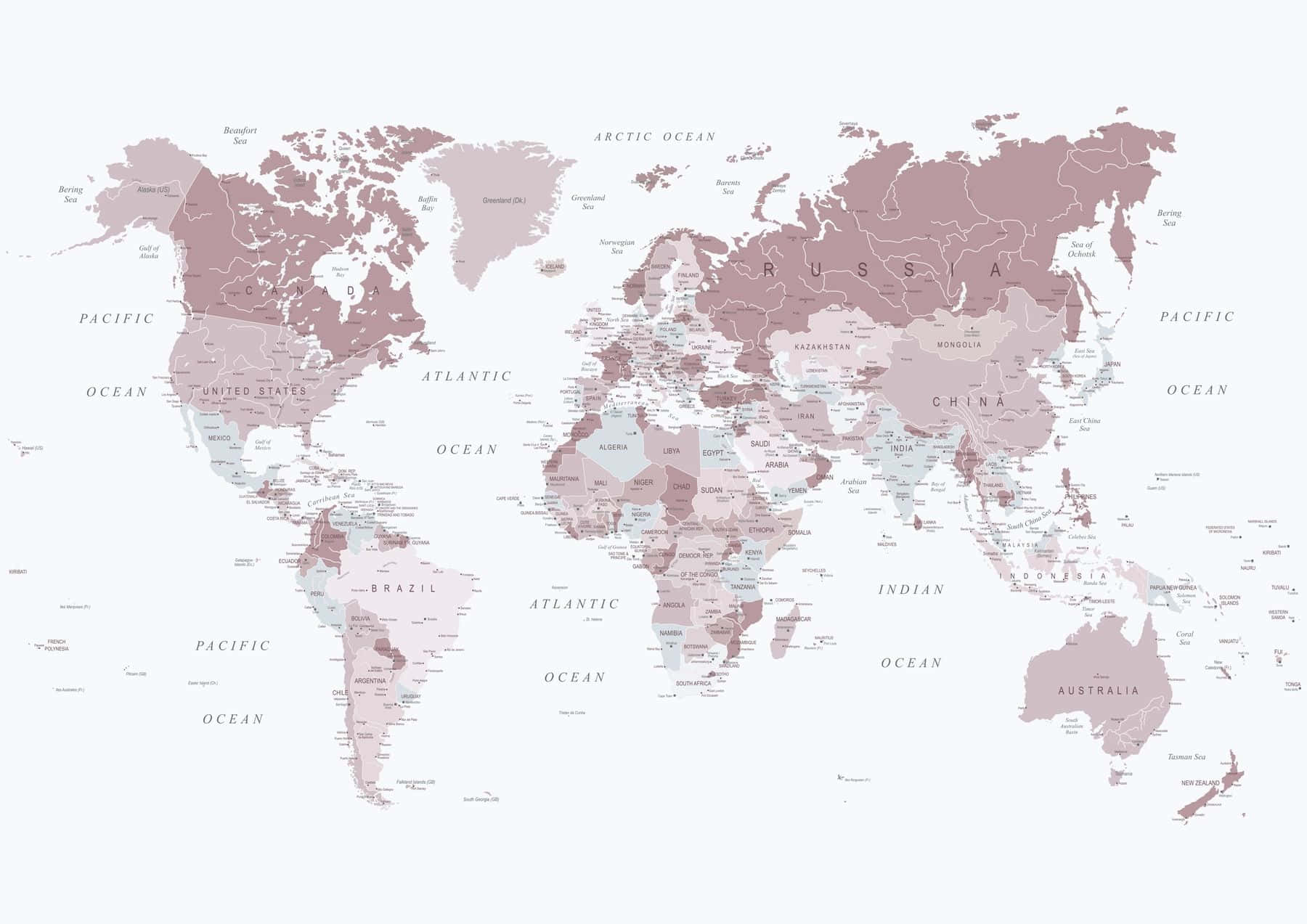 World Map Aesthetic Wallpaper