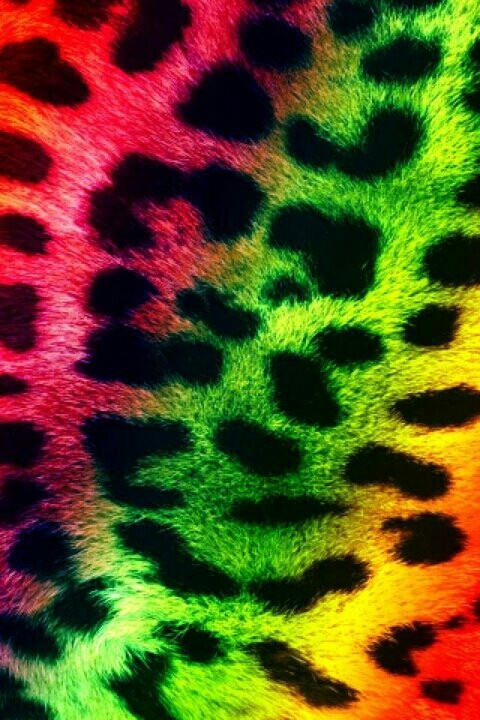 Rainbow Cheetah Print Background