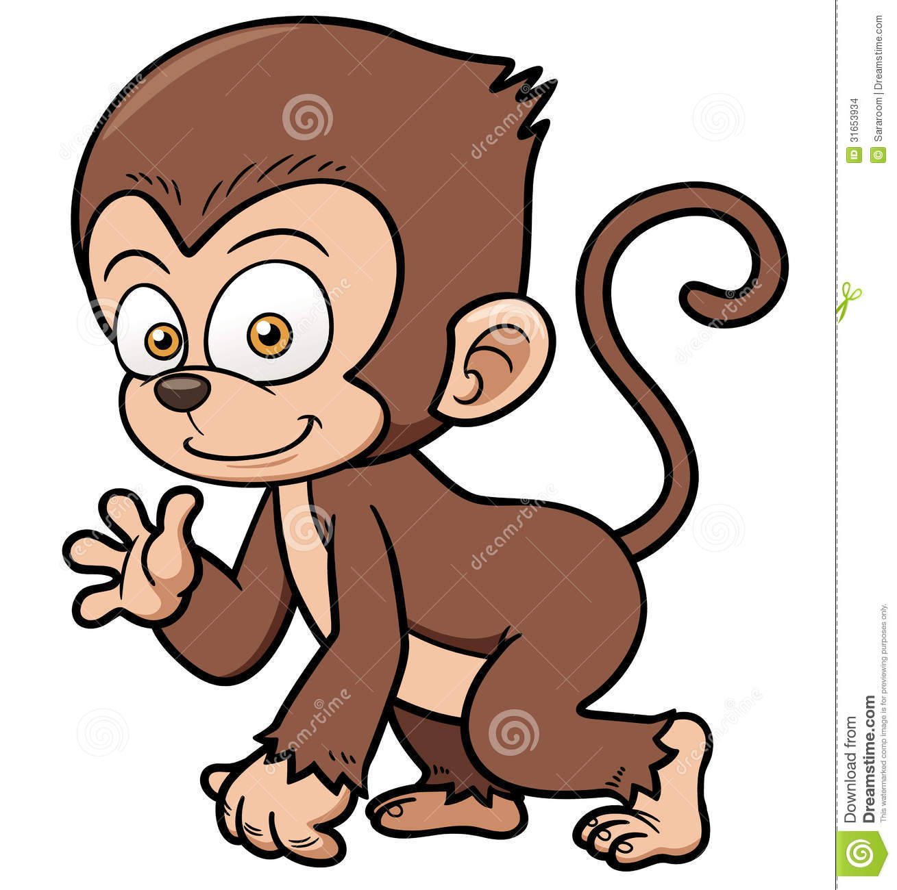 Monkey Cartoon Vector Illustration Jpg