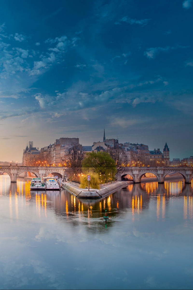 Wallpaper Paris France Seine River Bridge
