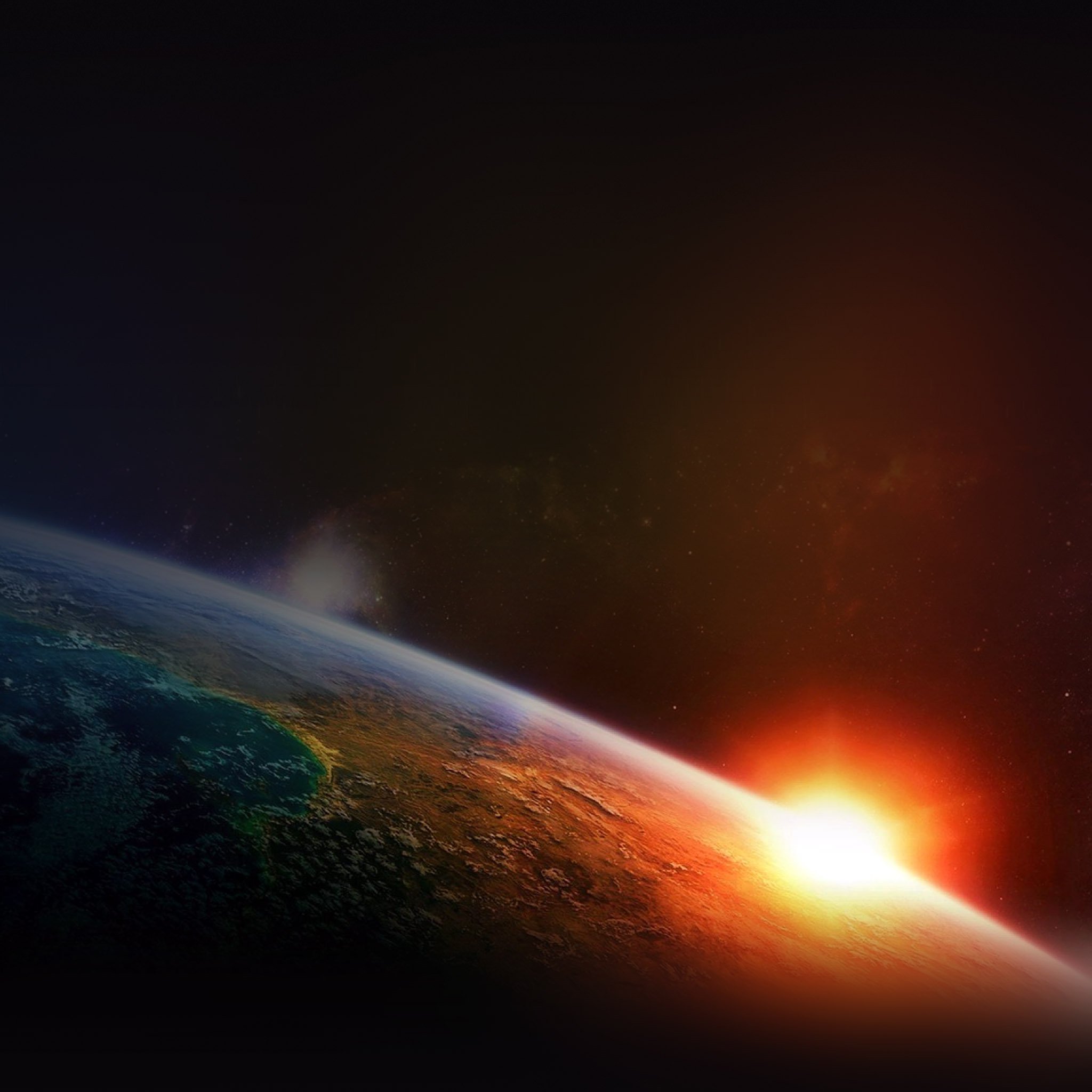 Ios7 Earth Cool Space Parallax HD iPhone iPad Wallpaper