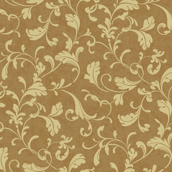 Gold Tuscan Leaf Scroll Wallpaper Wall Sticker Outlet