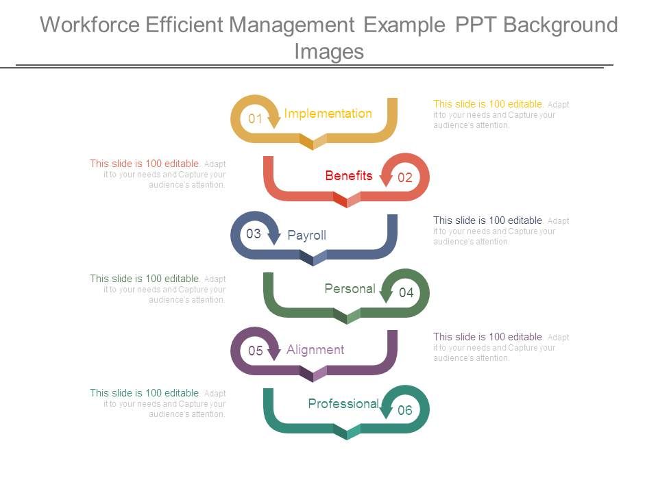  free download workforce efficient management example ppt background