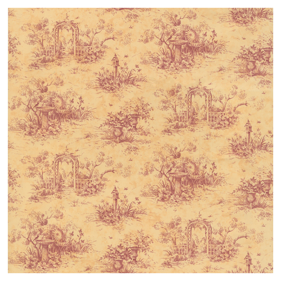 Waverly Red Country Toile Wallpaper Lw1340448