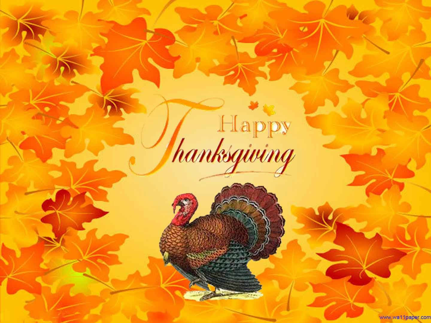 Wishing You A Happy Thanksgiving With Roasted Turkey Wallpaper