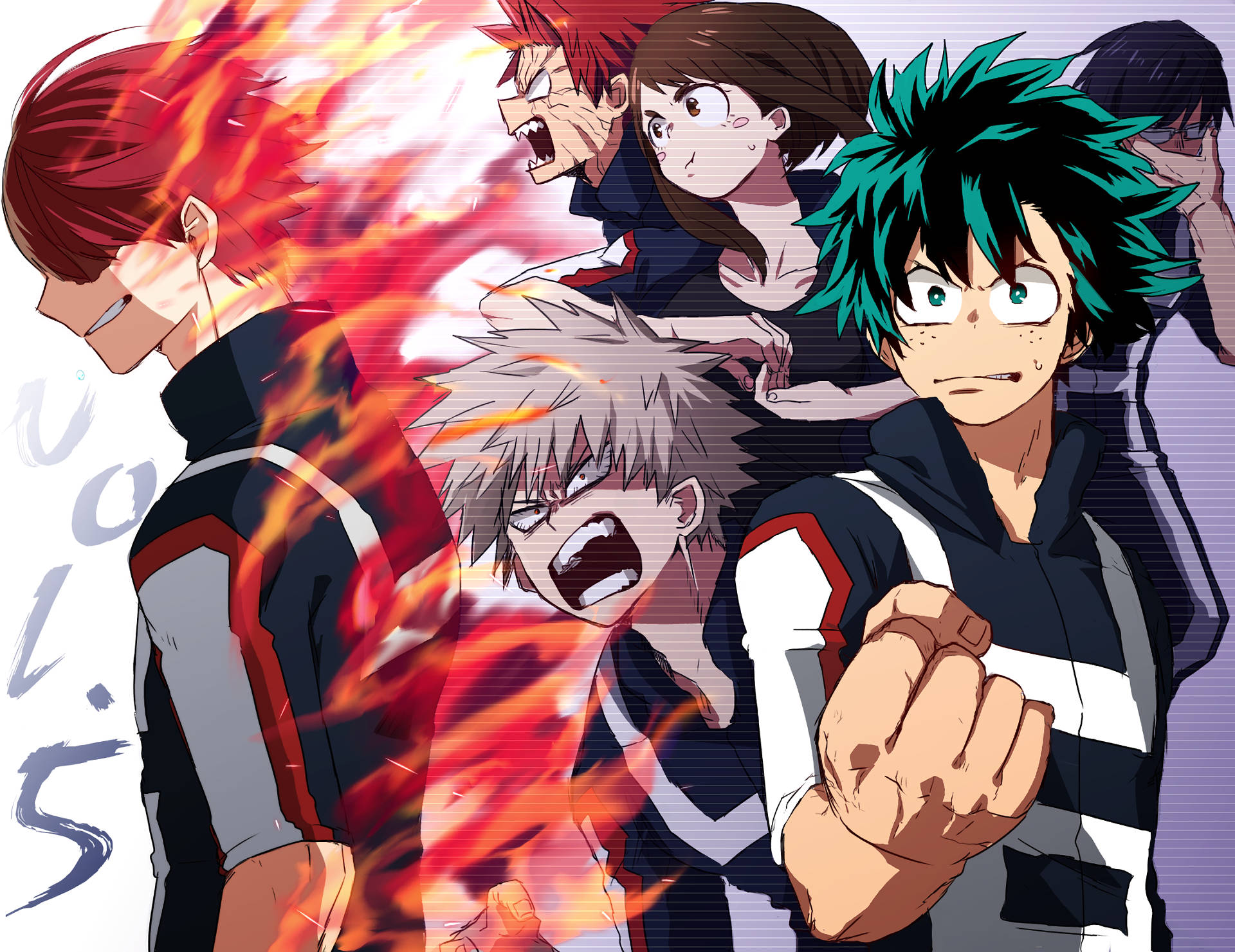 Deku X Todoroki Bakugou Wallpaper
