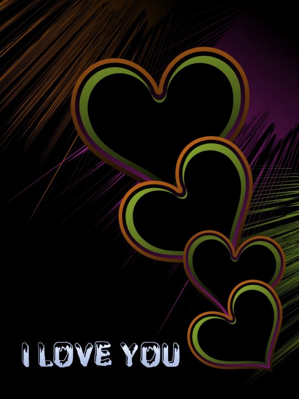 Free download Colorful Hearts on Black Backgrounds Elsoar [585x780] for  your Desktop, Mobile & Tablet | Explore 67+ Heart Black Background | Heart  Wallpapers, Red Heart Black Background, Heart Backgrounds