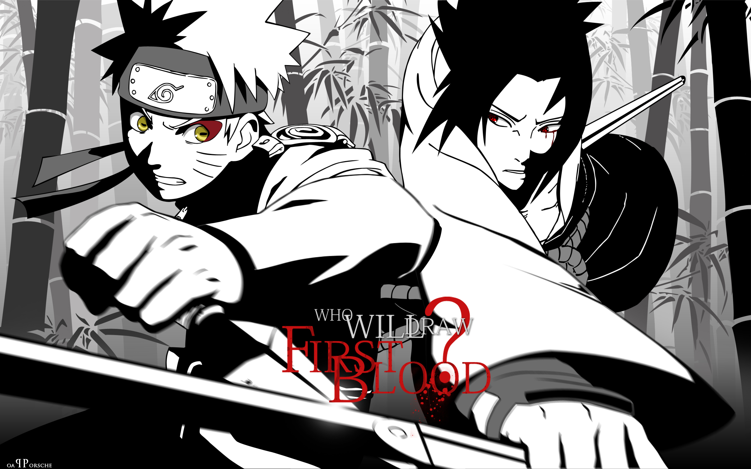 Wallpaper Naruto Vs Sasuke