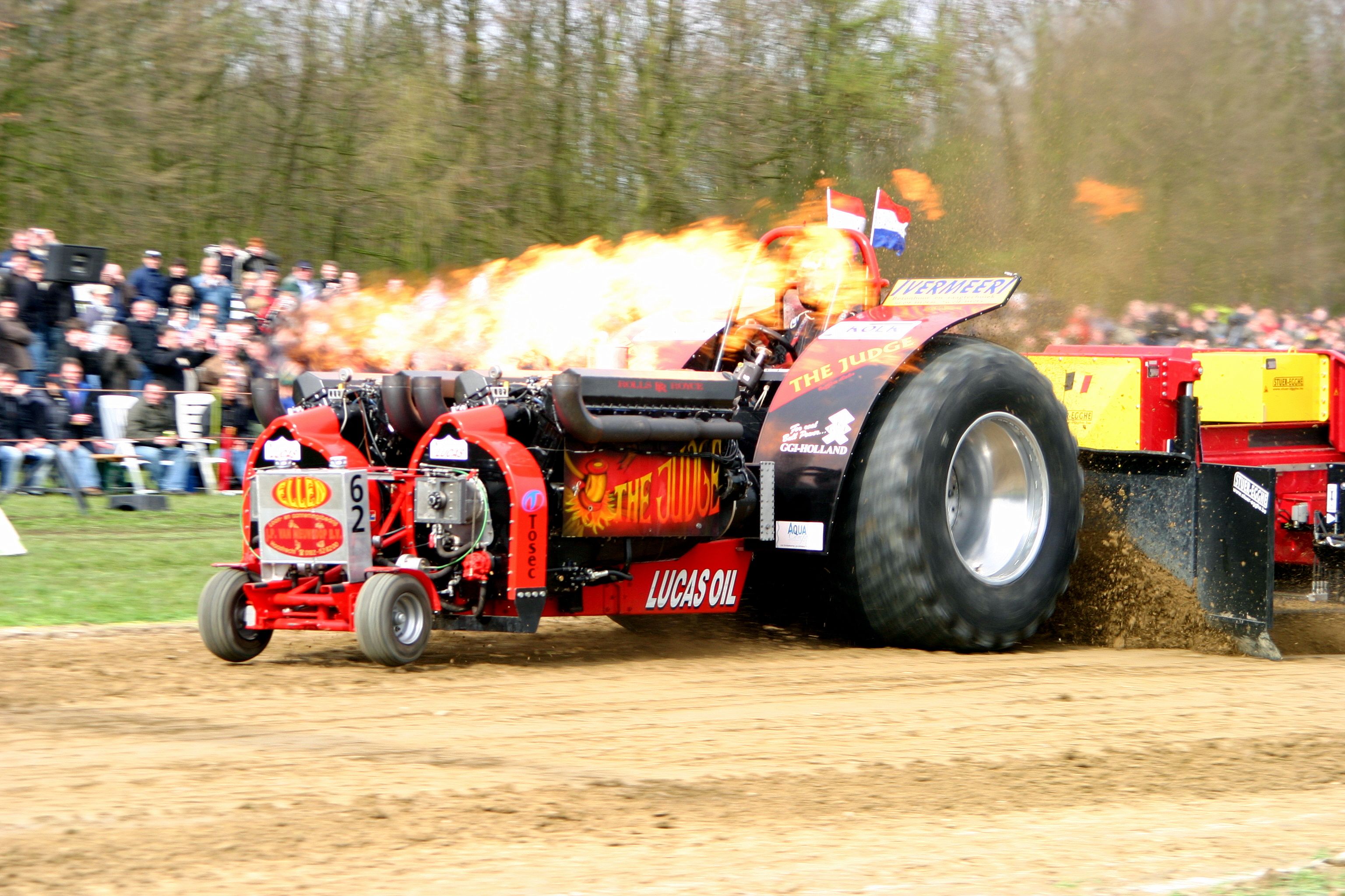 TRACTOR PULLING race racing hot rod rods tractor fire f JPG wallpaper 3072x2048