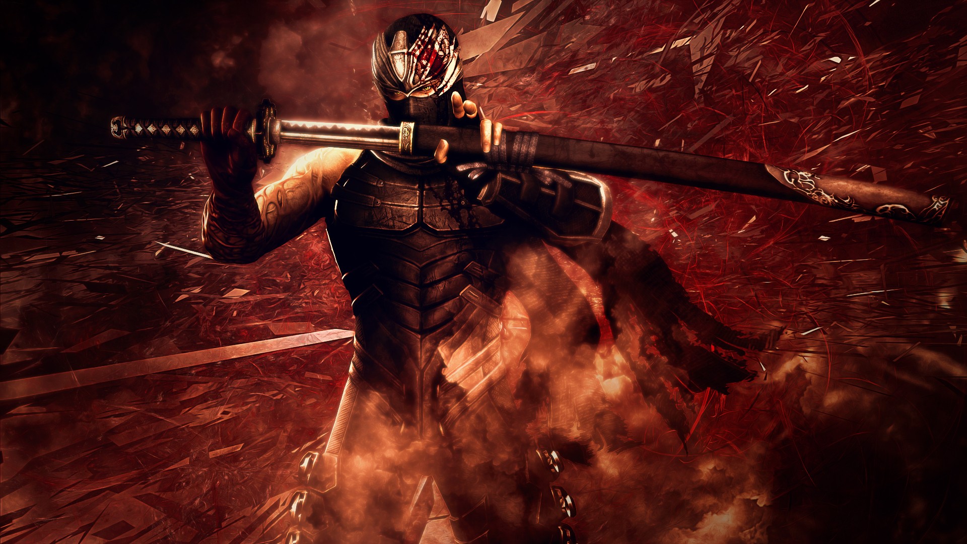 Ninja Gaiden Fantasy Anime Warrior Weapon Sword D Wallpaper Background
