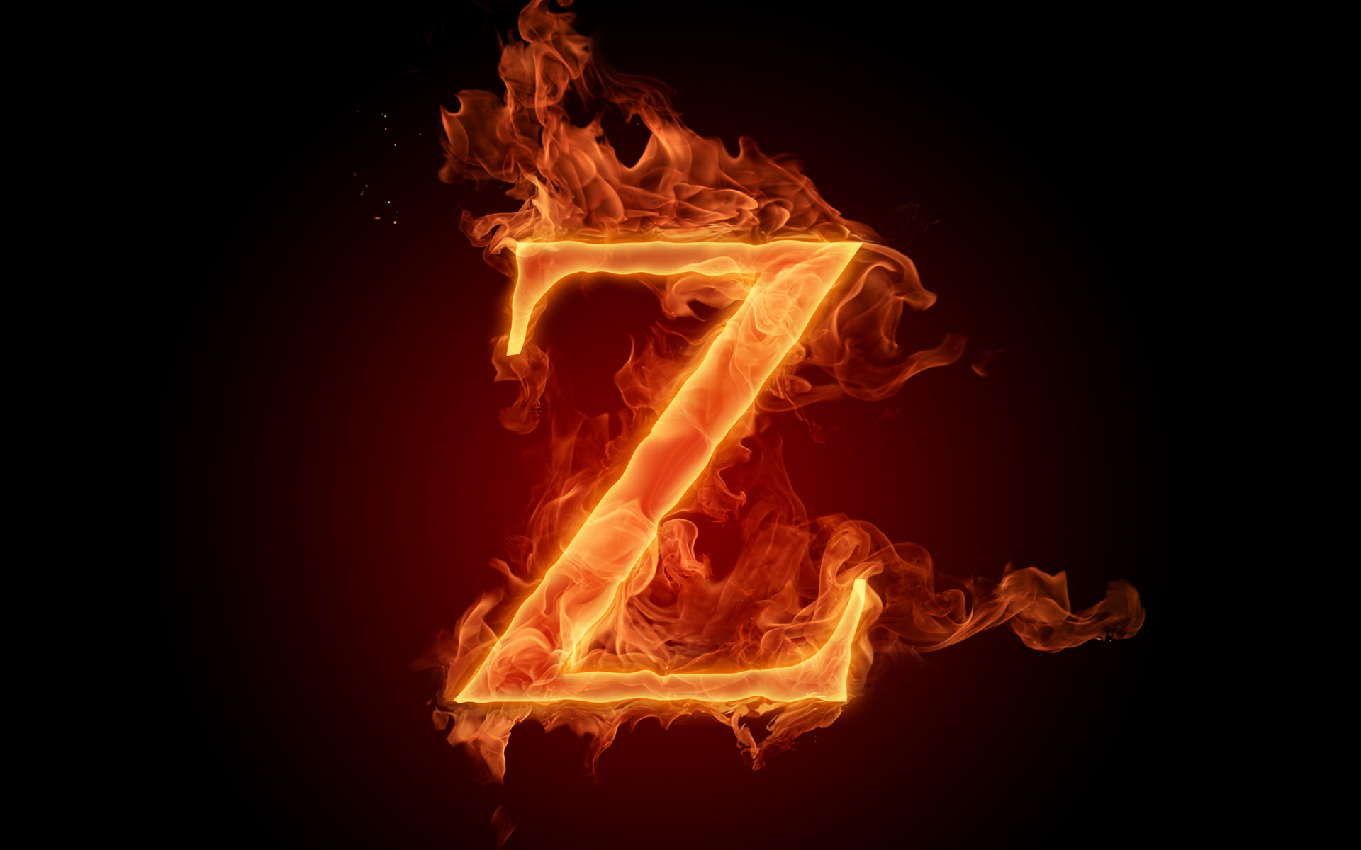 The Fiery English Alphabet Picture Z Wallpaper HD