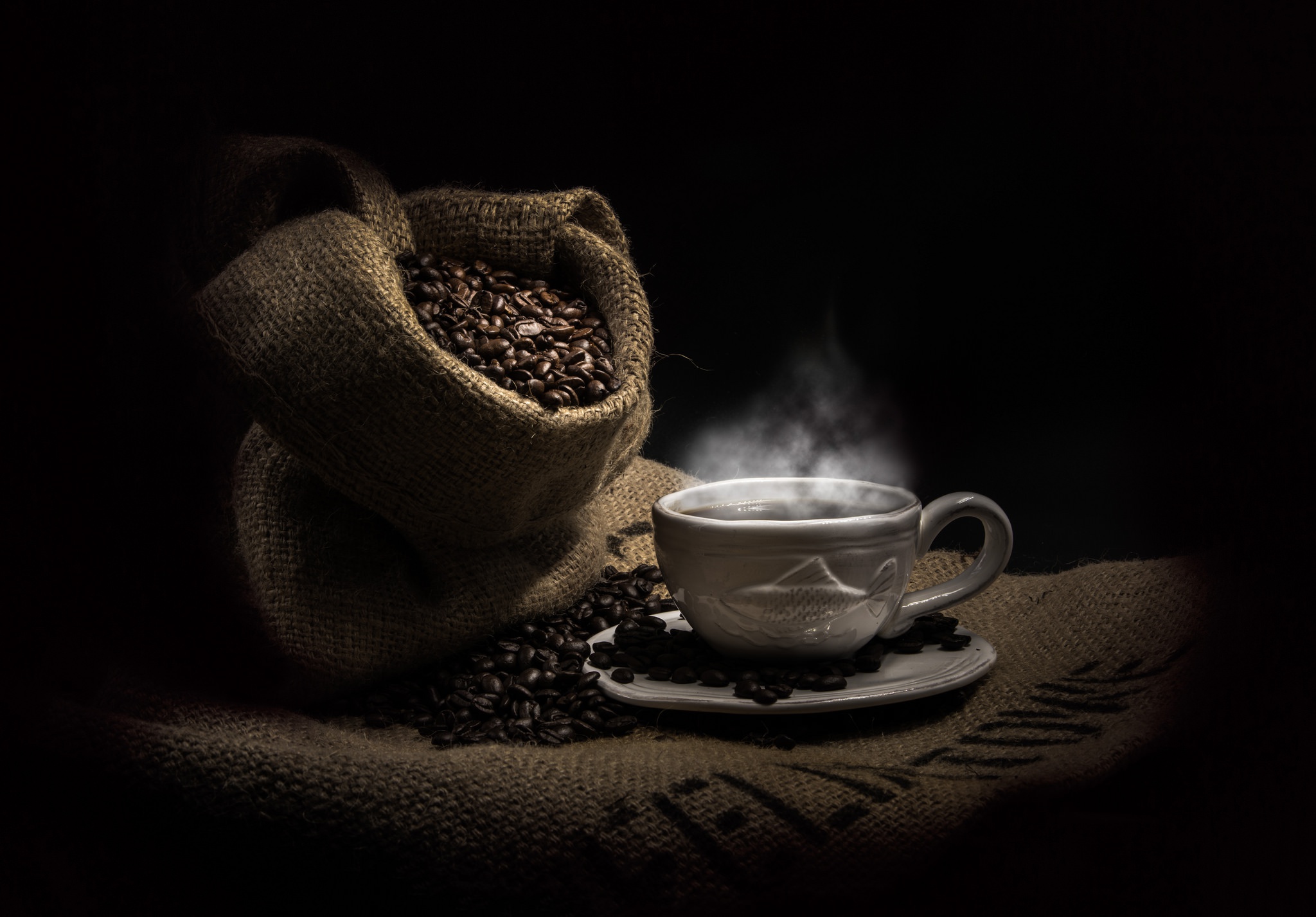 Coffee Beans Cup Food HD Wallpaper