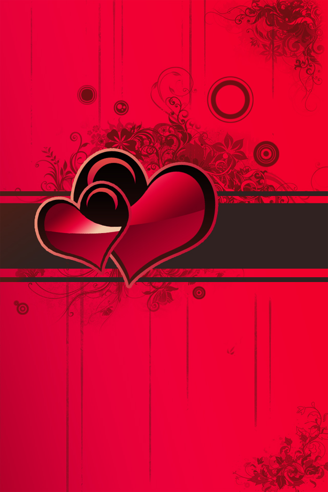 Red Heart iPhone Wallpaper HD For Cell Phones