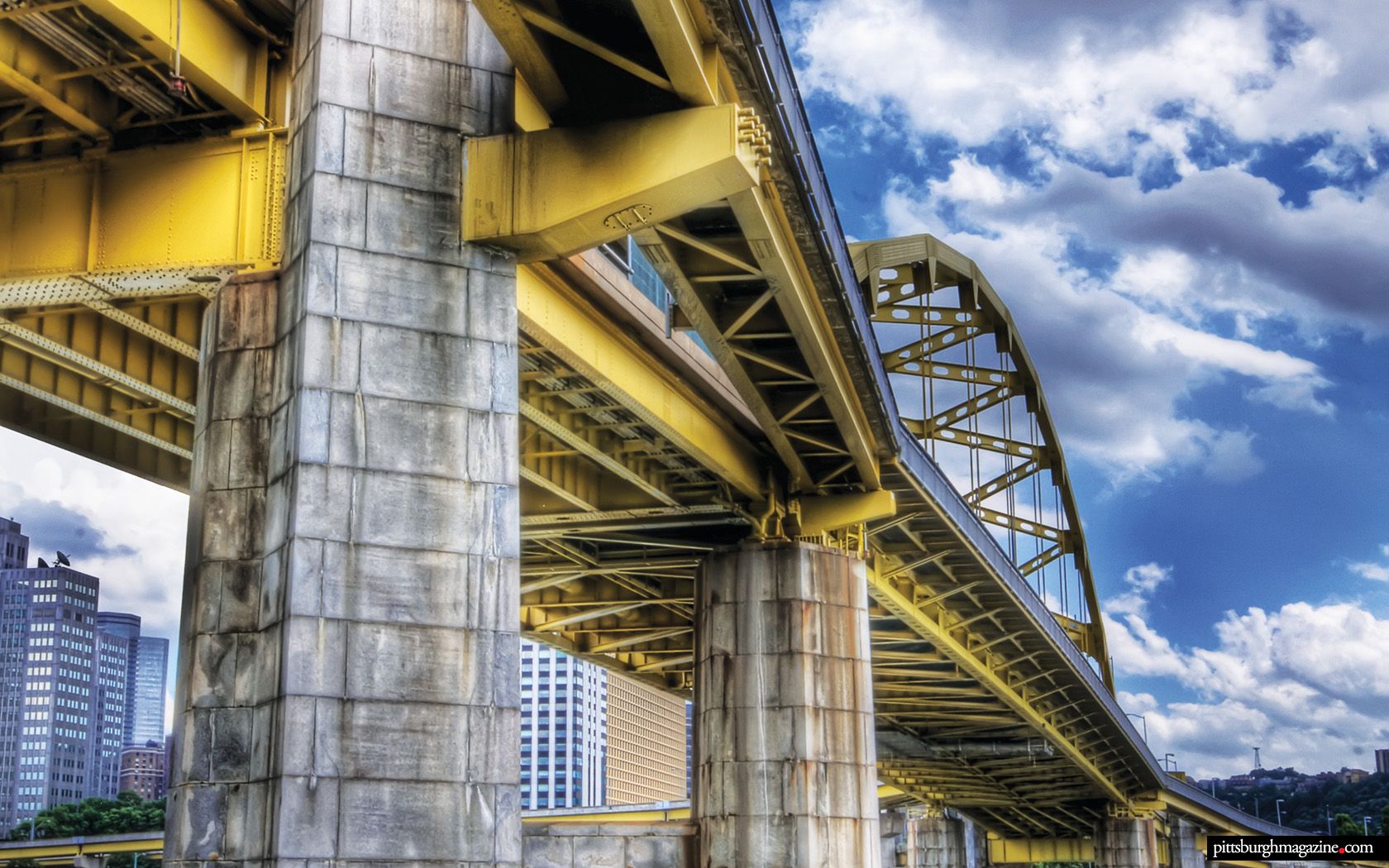 Pittsburgh Wallpaper Bridge Cloud iPad iPhone Android