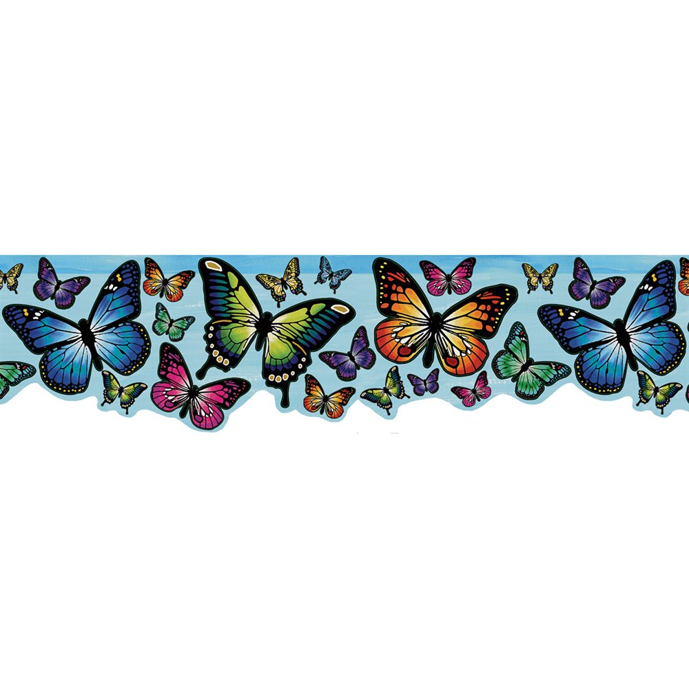 Brewster Home Fashions 443b97626 Kid S World Butterfly Magic Blue