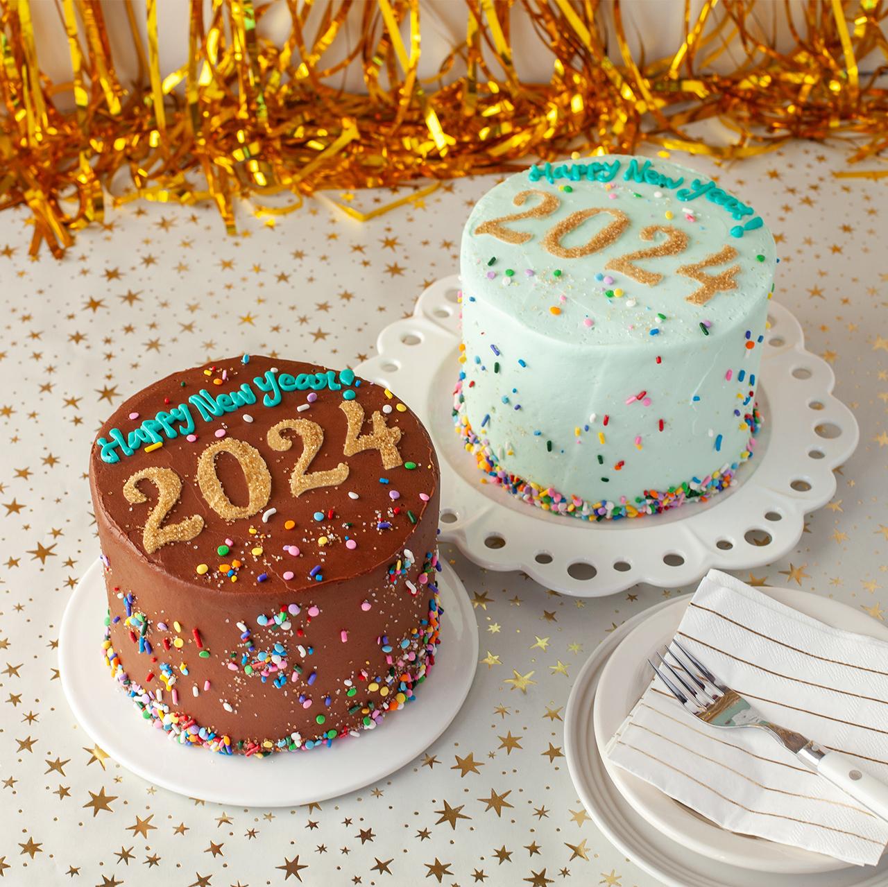 New Year S Party Mix Decorated Cake Susiecakes