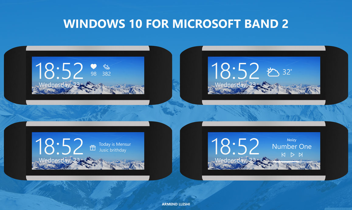 Windows For Microsoft Band Lockscreen Concept By Armend07 On