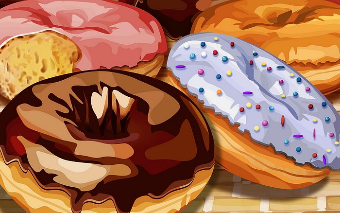 Thanksgiving Food Fusion Art Illustrations   PSD Food illustrations