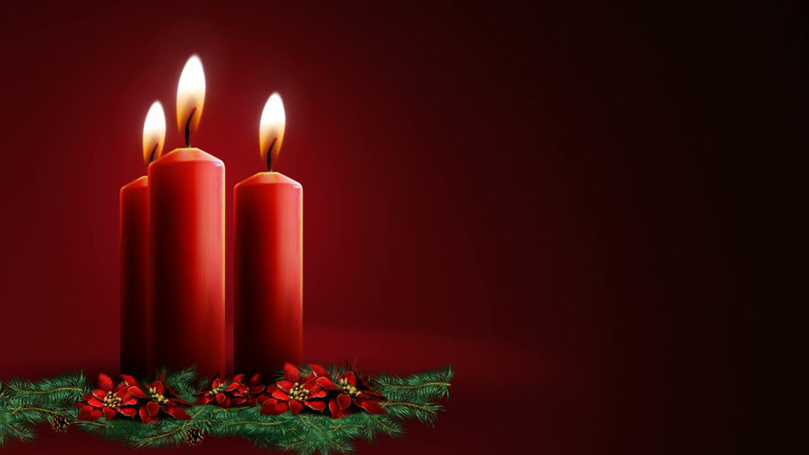 Christmas Wallpaper Lights And Candles On