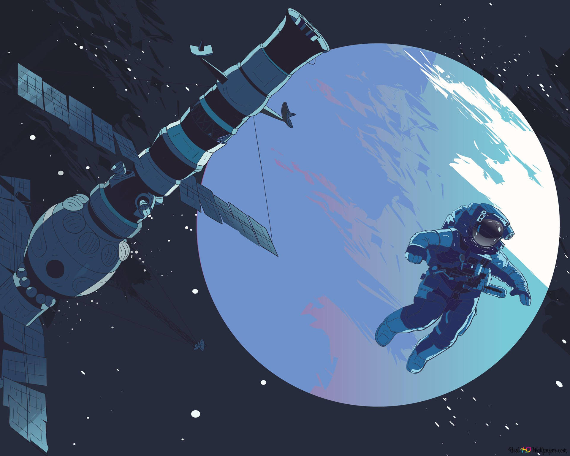 Retro Space Wallpaper