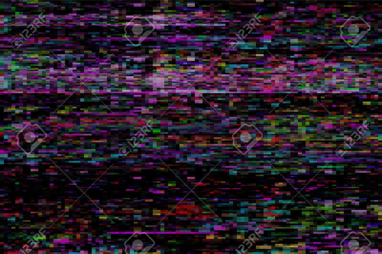 Glitch Colorful Abstract Vector Background Digital Image Data