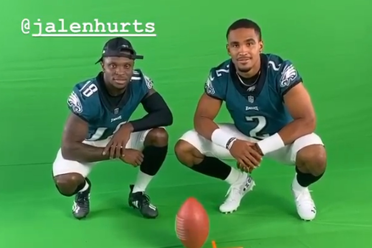 First Look At Jalen Reagor And Hurts In Their Eagles