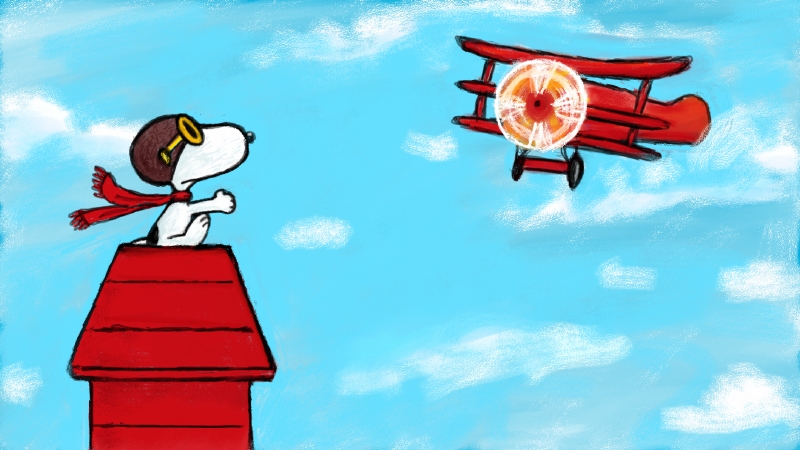 Snoopy Flying Ace By Blundig