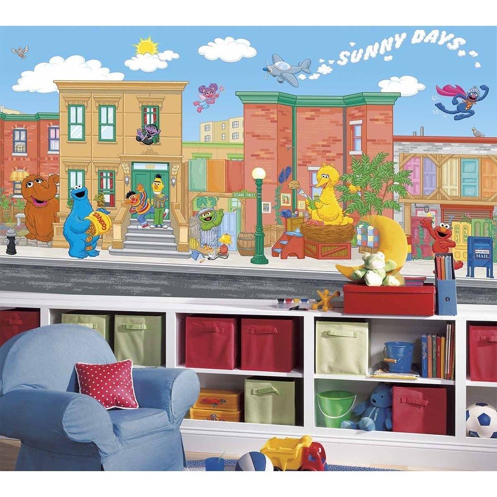 Free download Street Wall Mural Prepasted Wallpaper Elmo Big Bird Decor