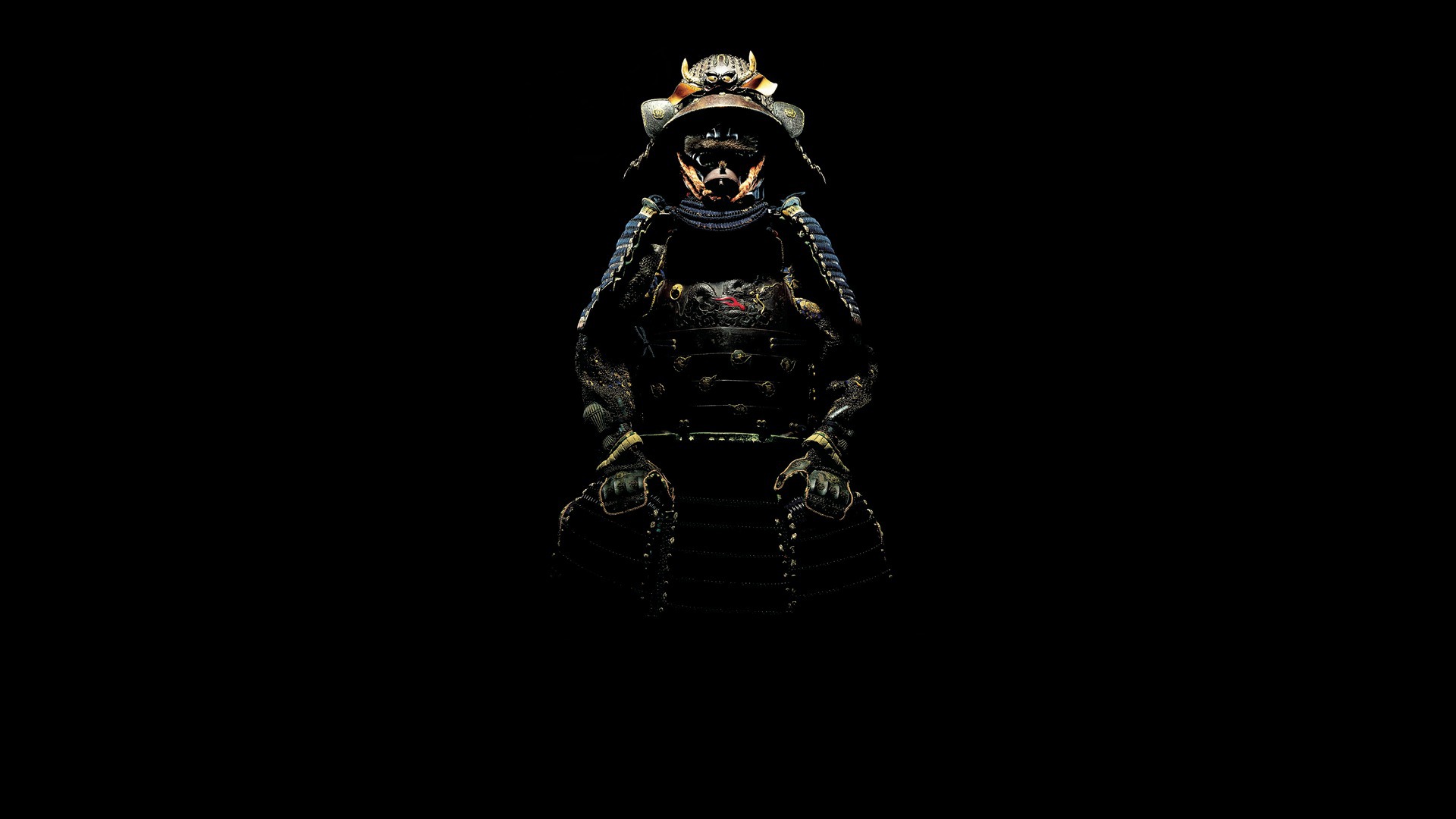 Samurai On A Black Background Wallpaper And Image