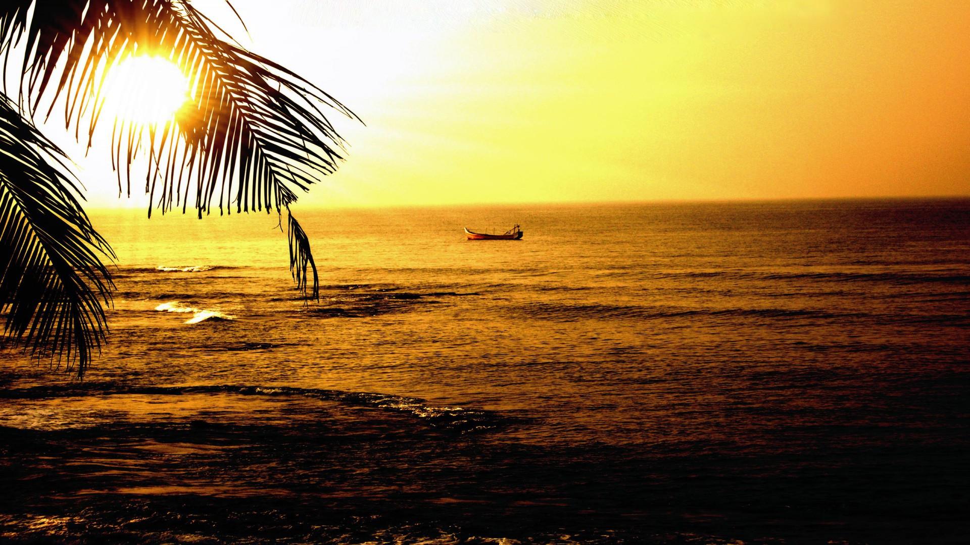 Goa Beach Wallpaper Sunset HD