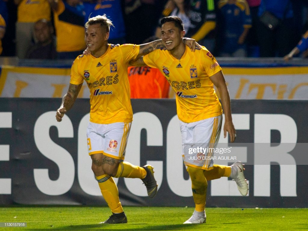 Carlos Salcedo Of Mexico S Tigres Celebrates After Scoring During