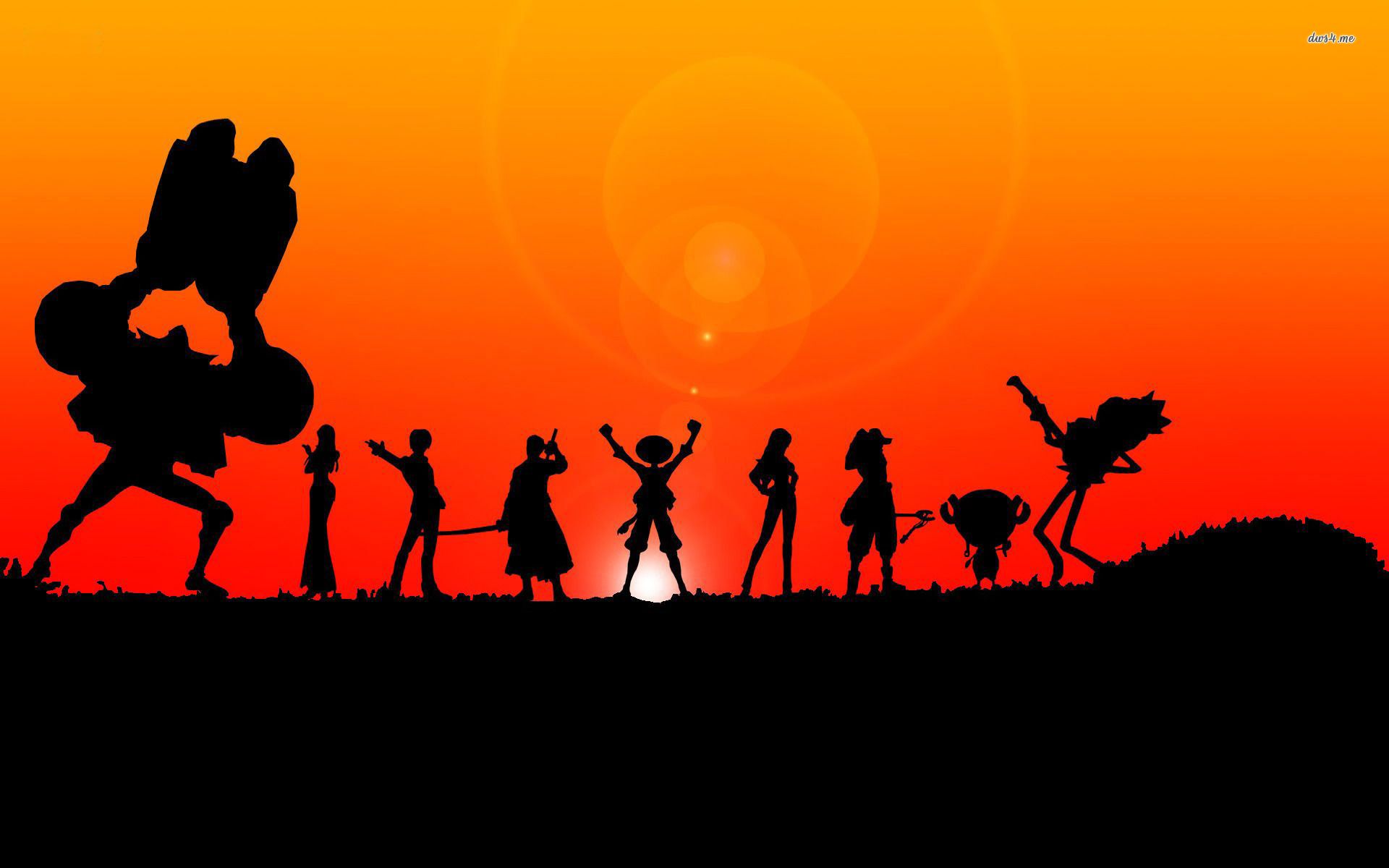 One Piece Silhouettes HD Wallpaper Anime