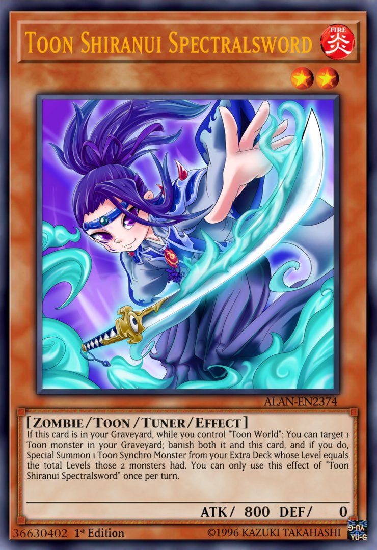 Toon Shiranui Spectralsword By Alanmac95 With Image Yugioh