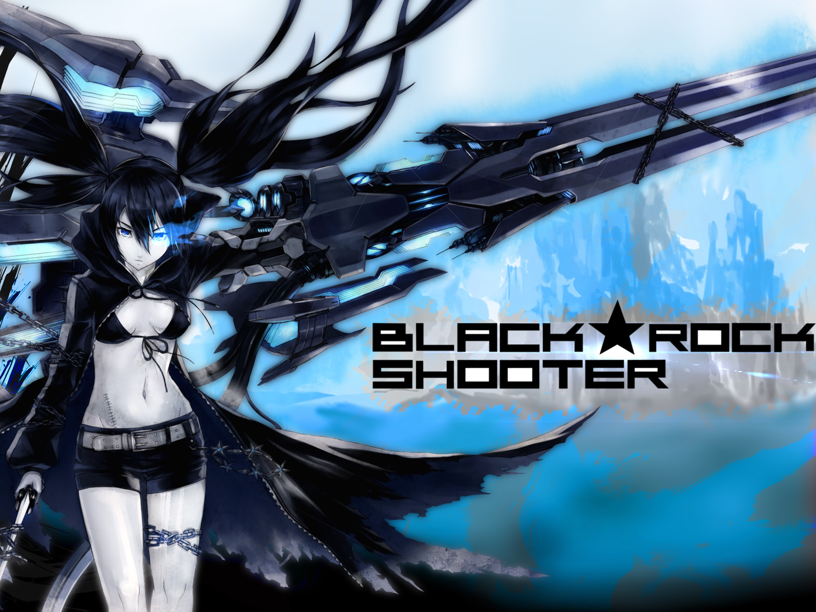 Black Rock Shooter Blue Death Puter Wallpaper