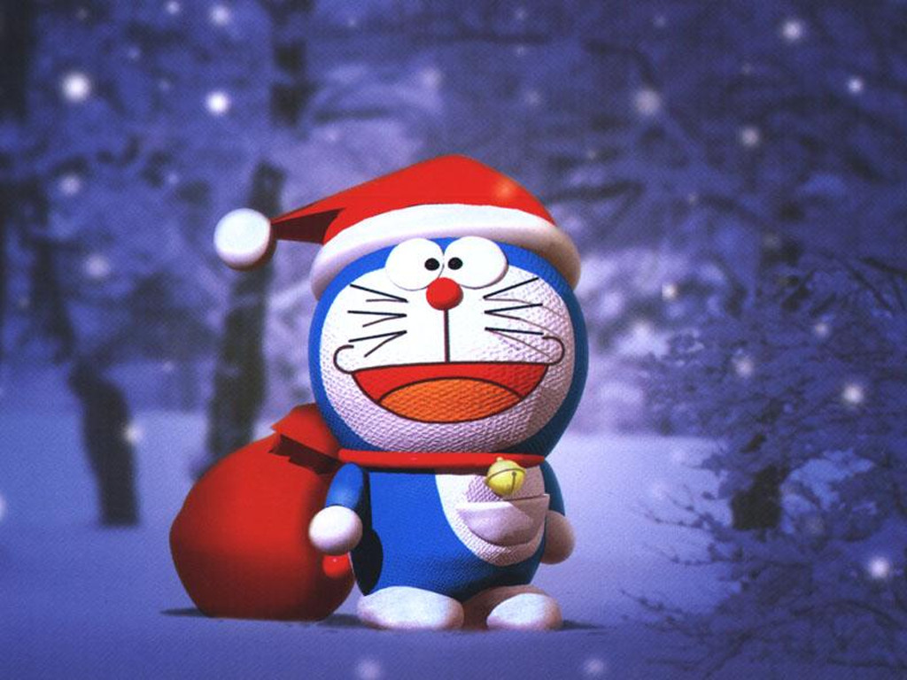Doraemon Christmas Wallpaper Kawaii Santa