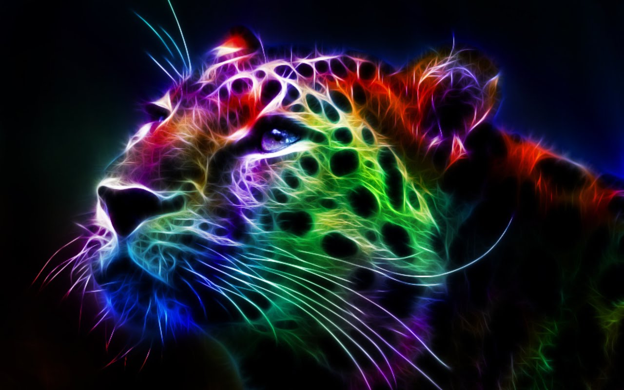 Fractal Leopard HD Desktop Background Wallpaper