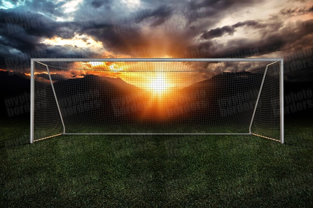 Digital Sports Background   Soccer Goal III Horizontal