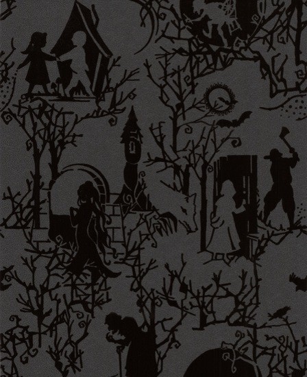 Fairy Toile Wallpaper Swatch Shadow Contemporary By